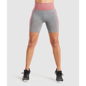 Gymshark Amplify Seamless Shorts, size medium, Charcoal marl/Coral